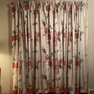 Mid century modern drapes 5 panels + 1